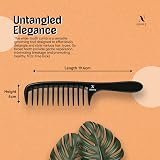 Nimxy Wide Tooth Comb for Curls Detangling Wet Wavy Hair Comfortable Handle 1 Pc view 2