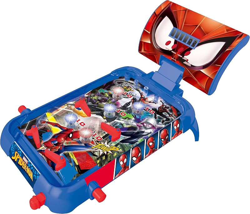 LEXIBOOK Spider-Man Electronic Table Pinball JG610SP Blue Red LCD