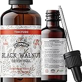 Black Walnut Tincture, Organic Black Walnut Extract Drops (Juglans Nigra, Barberry) Dried Hull