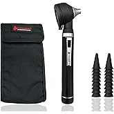 Cross Canada 11-083 Physician Fiber Optic LED Pocket Otoscope Diagnostic Set – Professional Otoscope for Physician, Medical S