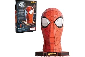 4D Build, Marvel Spider-Man 3D Puzzle Model Kit with Stand 82 Pcs | Spider-Man Desk Decor | Building Toys | 3D Puzzles for Adults & Teens 12+