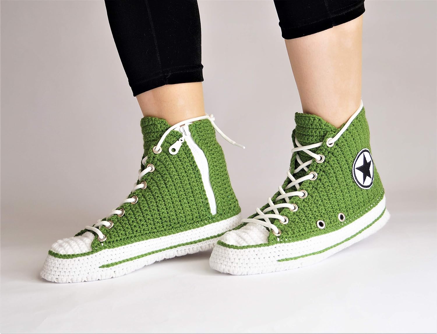 knitted converse slippers