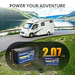 GOLDENMATE 12V 7Ah Lithium LiFePO4 Battery