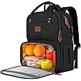 MATEIN 17 Inches Lunch Backpack, Extra Large Lunch Box with Insulated Cooler Compartment, Water Resistant Laptop Backpack wit