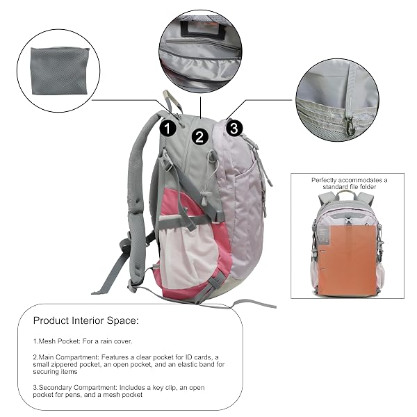 WGOOURS KIDS 18L EARLY SCHOOL AGE HIKING WATERPROOF OUTDOOR CAMPING TRAVEL BACKPACK, BREATHABLE PANEL & PICNIC MAT (MERMAID)