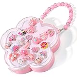 Anelli Gioco Per Bambine PinkSheep | 30 Pezzi Regolabili | Gemme Acriliche | Set Regalo In Scatola