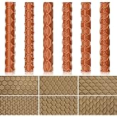 Leriton 6 Pack 9 Inches Clay Texture Roller Set Extra Large Polymer Tools | 6-pattern 3D-printed, Texture Roller for Polymer Clay, Ceramics, Painting and Decoration, Tabletop Crafting, Crafts, DIY