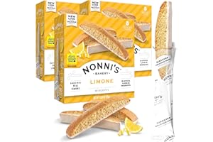 Nonni's Limone Biscotti Italian Cookies - 3 Boxes Lemon Cookies - Biscotti Individually Wrapped Cookies - Lemon Italian Biscotti Cookies w/White Icing - All Natural Ingredients - Kosher - 6.88 oz