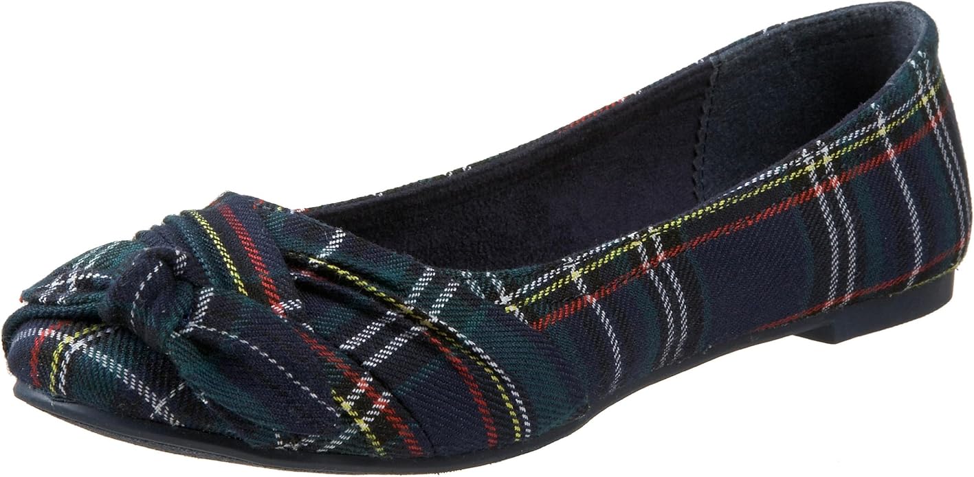 Rocket Dog Women's Memories Tartan Plaid Ballet Flat, Navy