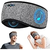 Sleep Headphones Bluetooth 6.0 Headband, 20H Playtime Headband Headphones with HD Stereo Speakers, Sports Wireless Earphones for Side Sleepers Workout Yoga Travel Meditation, Gifts for Women Men