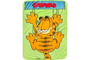 Silver Buffalo Garfield Hanging On 45" x 60" Fleece Throw, Soft and Cozy Blanket, 180 GSM