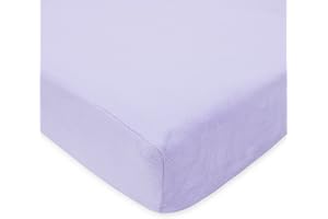 American Baby Company Heavenly Soft Chenille Fitted Crib Sheet 28" x 52", Warm and Cozy Neutral Chenille Sheet, Lavender, for Boys and Girls, Fits Crib and Toddler Bed mattresses
