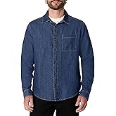 Amazon Essentials Men's Regular-Fit Long-Sleeve Button-Down Denim Shirt