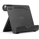 Anker Multi-Angle Portable Stand for Tablets 7-10 inch, E-readers and Smartphones, 0.4lb Lightweight Durable Aluminum Body, Compatible for iPad Air, Mini, iPhone 6 5S 5 4S, Samsung Galaxy S5 S4 S3, Google Nexus 5 6 7 9 Phones, Tablets and more (Black)