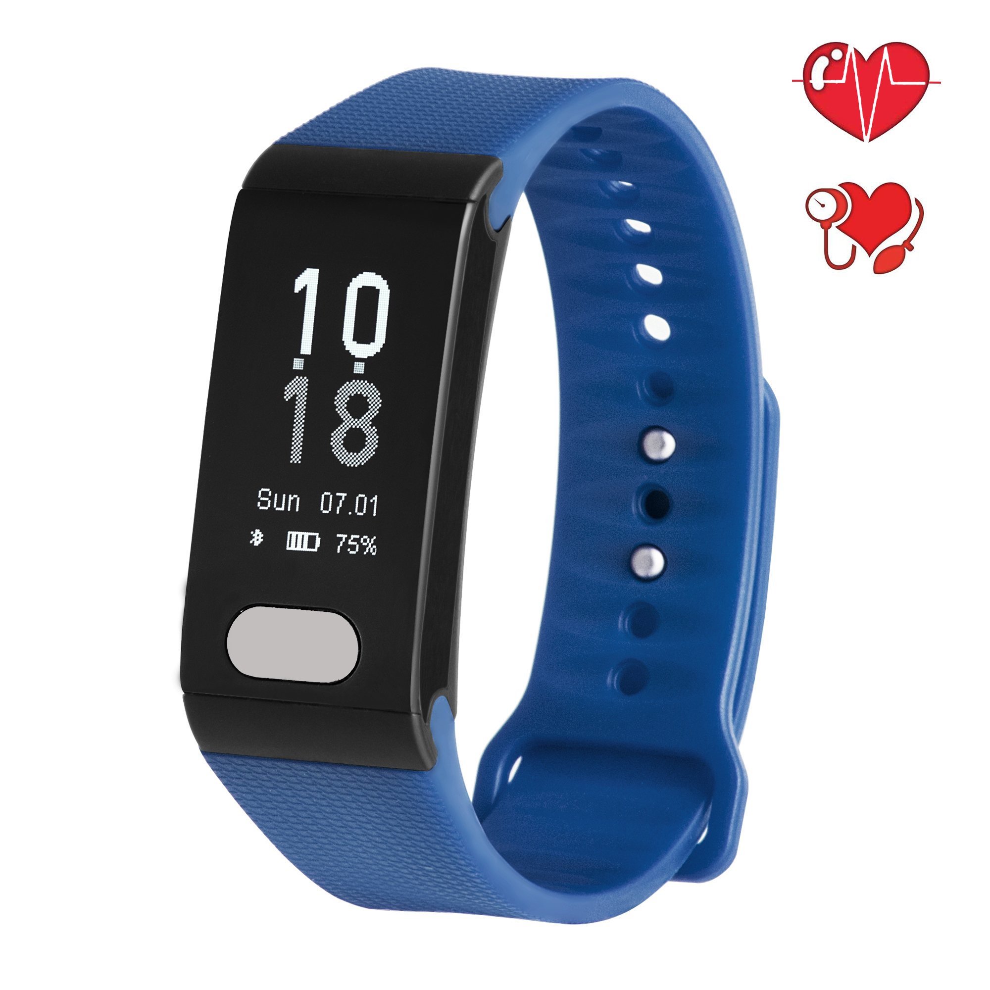 Fitplus Fitness Tracker with Heart Rate Monitor,Waterproof Fitness Watch,Smart Band,Pedometer Activity Tracker,Smart Bracelet with Blood Pressure Monitor,Sleep Monitor,Step Calorie Distance Counter