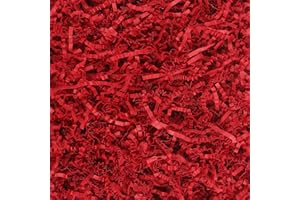LOMIMOS 250g/8.8oz Christmas Red Raffia Paper Confetti Shred,for Gift Wrapping Craft DIY Packaging Filling Party Decoration