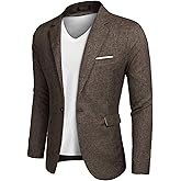 COOFANDY Men's Blazer Casual Sport Coats Slim Fit One Button Suit Jacket Lightweight Sports Jacket