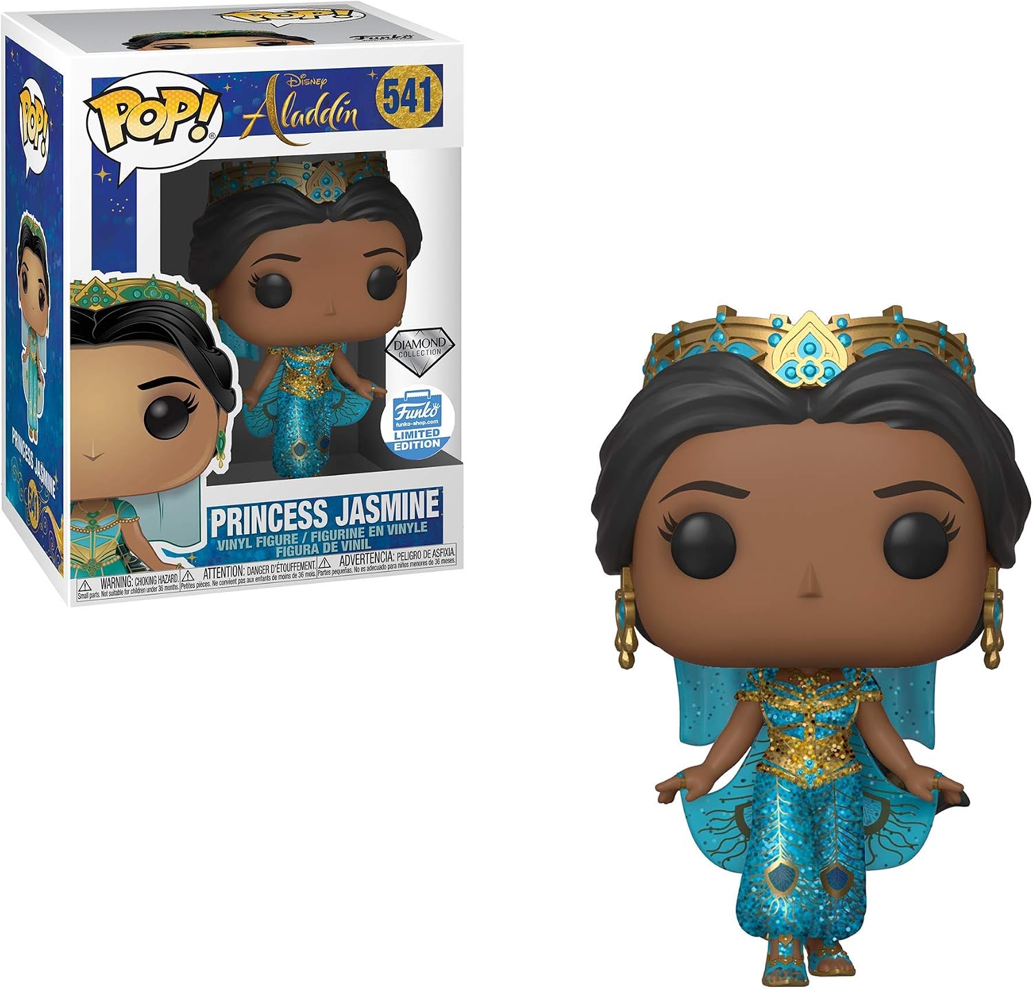 Funko Pop! Alladin 541 Princess Jasmine Vinyl Figure, Multi-coloured - Image 3
