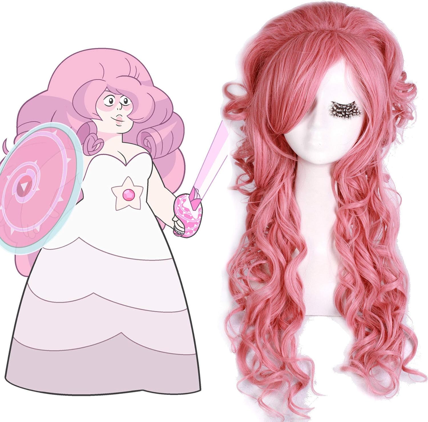 Amazon Com Fidgetfidget Steven Universe Rose Quartz Cosplay Wig
