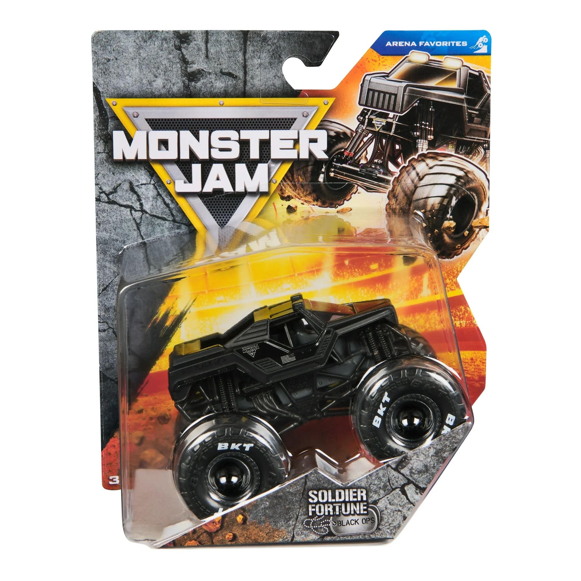 Monster Jam 2025 Official 1:64 Diecast Truck Series 42 Arena Favorites Soldier Fortune Black Ops