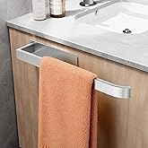 QIYOOO Hand Towel Holder,New Upgraded Thickened and Bold Premium SUS304 Stainless Steel Hand Towel Bar, Self Adhesive Bathroom Towel Holder, Strong Bonding, Waterproof and Rust Proof-Silver 38CM