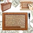 Vaiwenta $10000 Piggy Bank for Adults Kids, Wooden Coin Bank for Boys and Girls, Adults Money Box with Counter for Savings Goal Best Gift for Friends ($10000, Brown), Yellow