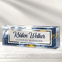 Custom Office Name Plate for Desk - Desk Name Plate