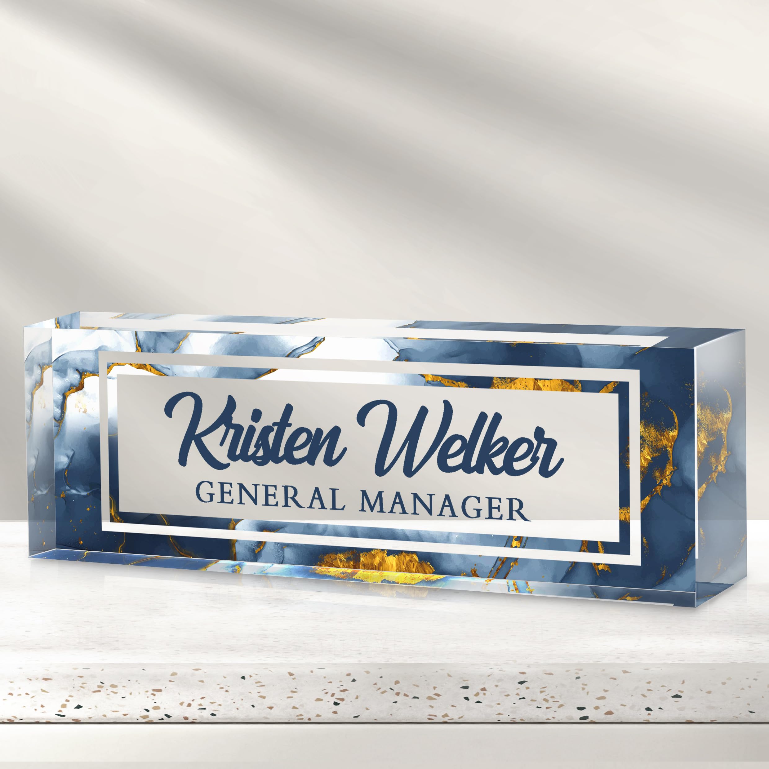 Custom Office Name Plate for Desk - Desk Name Plate