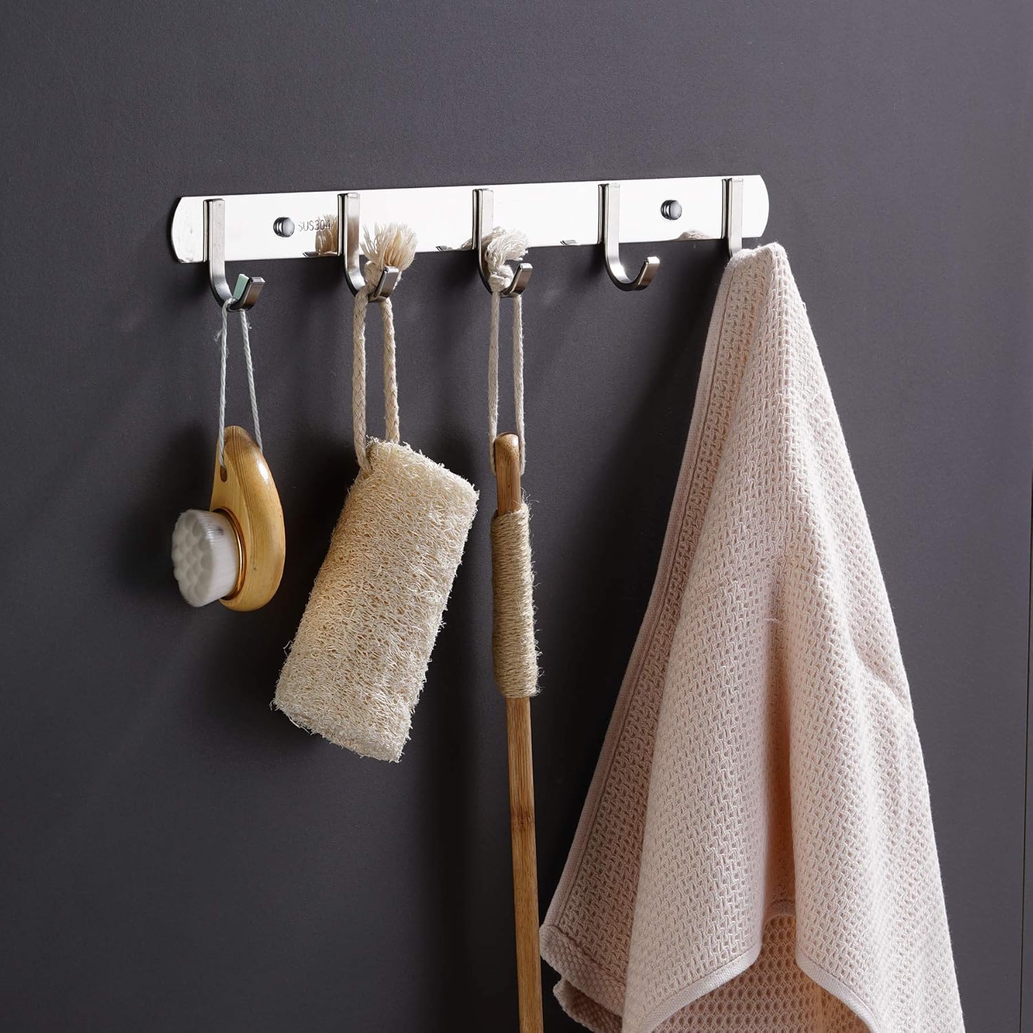 Over Door Hooks for Bedroom, Coat Hooks for Wall SUS 304 Stainless