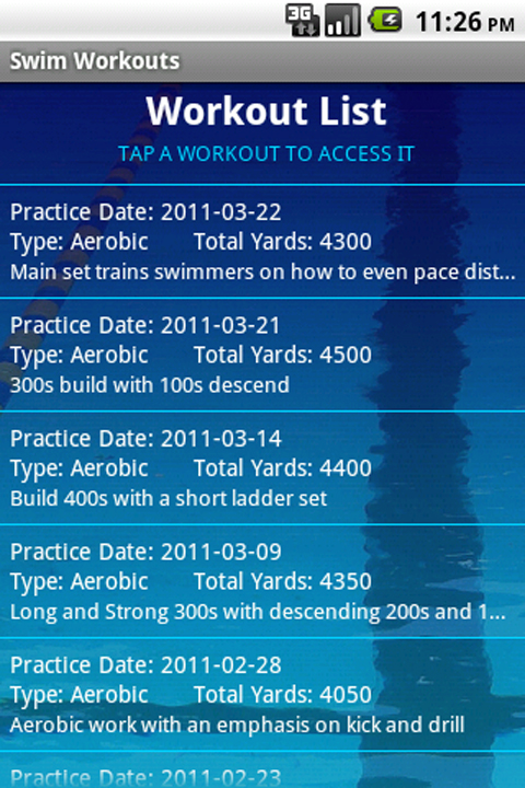 Swim Workouts
