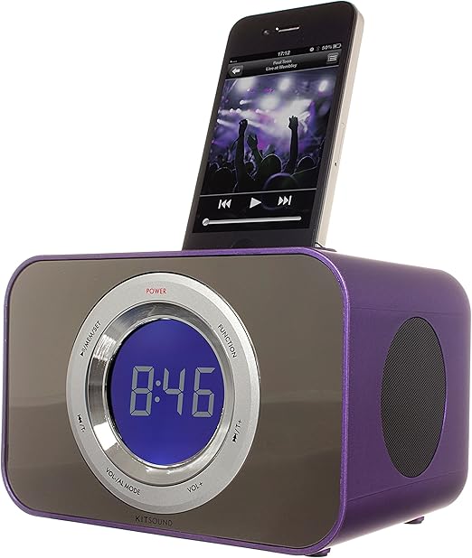 KitSound Clock Radio Dock for iPhone 3G, 3GS, 4, 4S, iPod Nano 5th