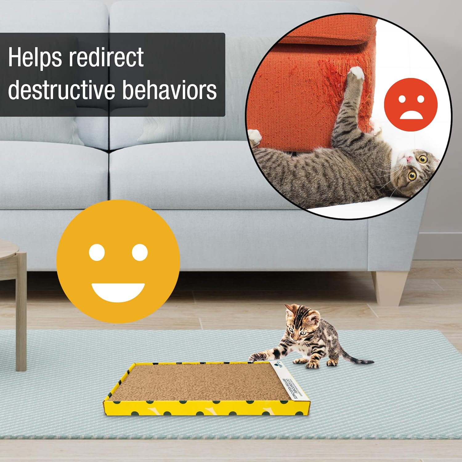 Cosmic OurPets Far and Wide Cat Scratcher Cat Toys (Cat Toys for Indoor Cats, Catnip Toys, Cat Gifts & Cat Toys Interactive) [Includes Cosmic Catnip-100% Premium North-American Grown] : Scratching Posts : Pet Supplies