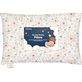 Toddler Pillow with Pillowcase, 13x18 My Little Dreamy Pillow (Flora Vale) | Kids Travel Bed Pillow for Sleep, Organic Cotton Small Pillowcase, Soft, Breathable, Machine Washable, Toddlers 2-5 years