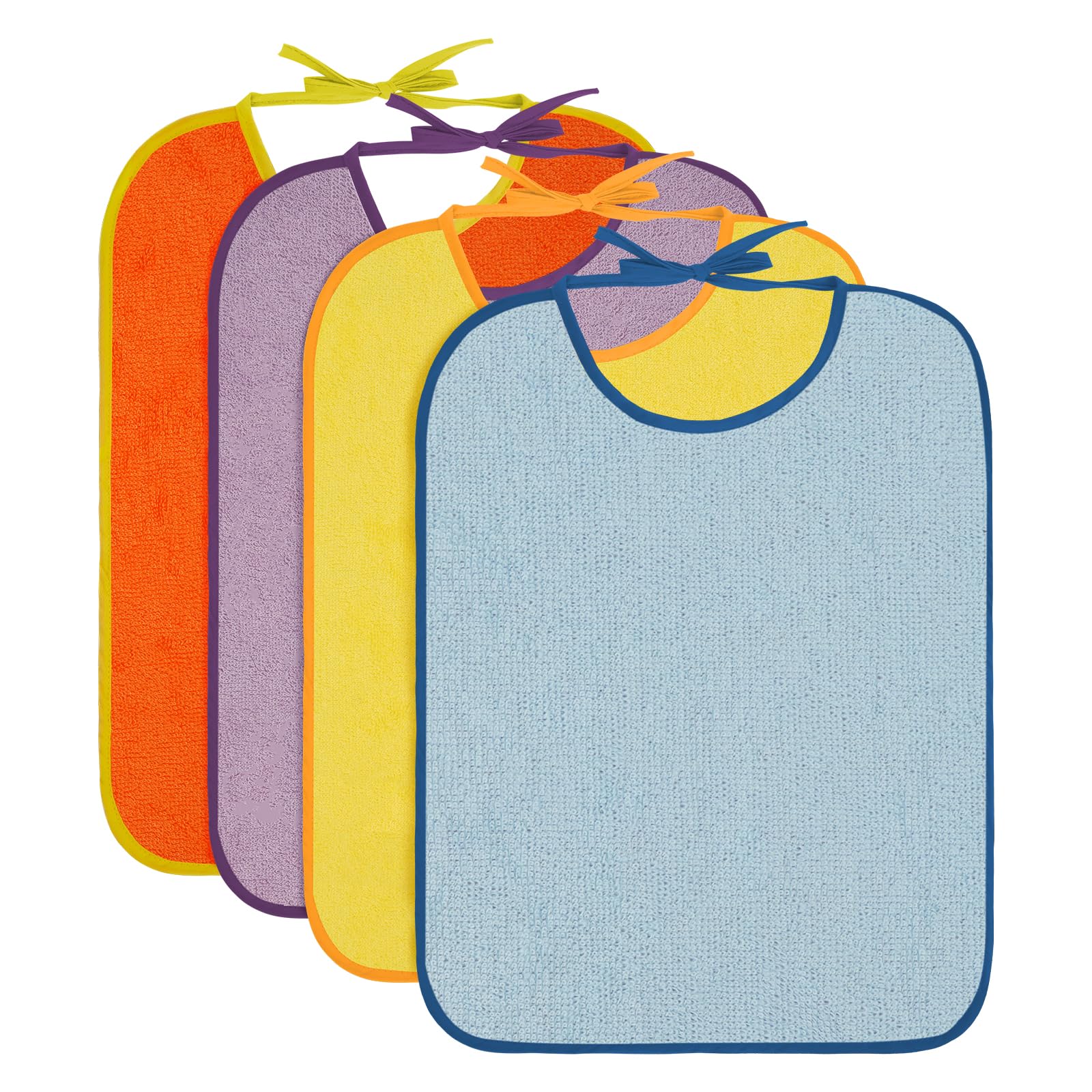 HOTUT Baby Bandana Dribble Bibs Drool Bibs, 4 pcs Absorbent Cotton Dribble Bibs for Baby Boys and Girls Unisex Bibs, Baby Dribble Bibs Drool Bibs, Burping Bibs for Feeding Teething