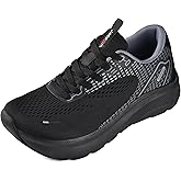 JACKSHIBO Wide Toe Box Shoes for Men Arch Support Shoes Wide Width Sneakers for Running Walking Athletic Tennis Orthopedic Plantar Fasciitis Workout with Thick Cushioned Zero Drop Sole