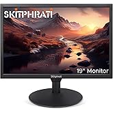 SKitphrati 19 Inch HD (1440 x 900) PC Monitor, Computer Monitor with HDMI VGA AV BNC USB Ports, 60Hz, 5Ms, VESA, Build-in Speakers, LED Display for Laptops and Desktops Office Home