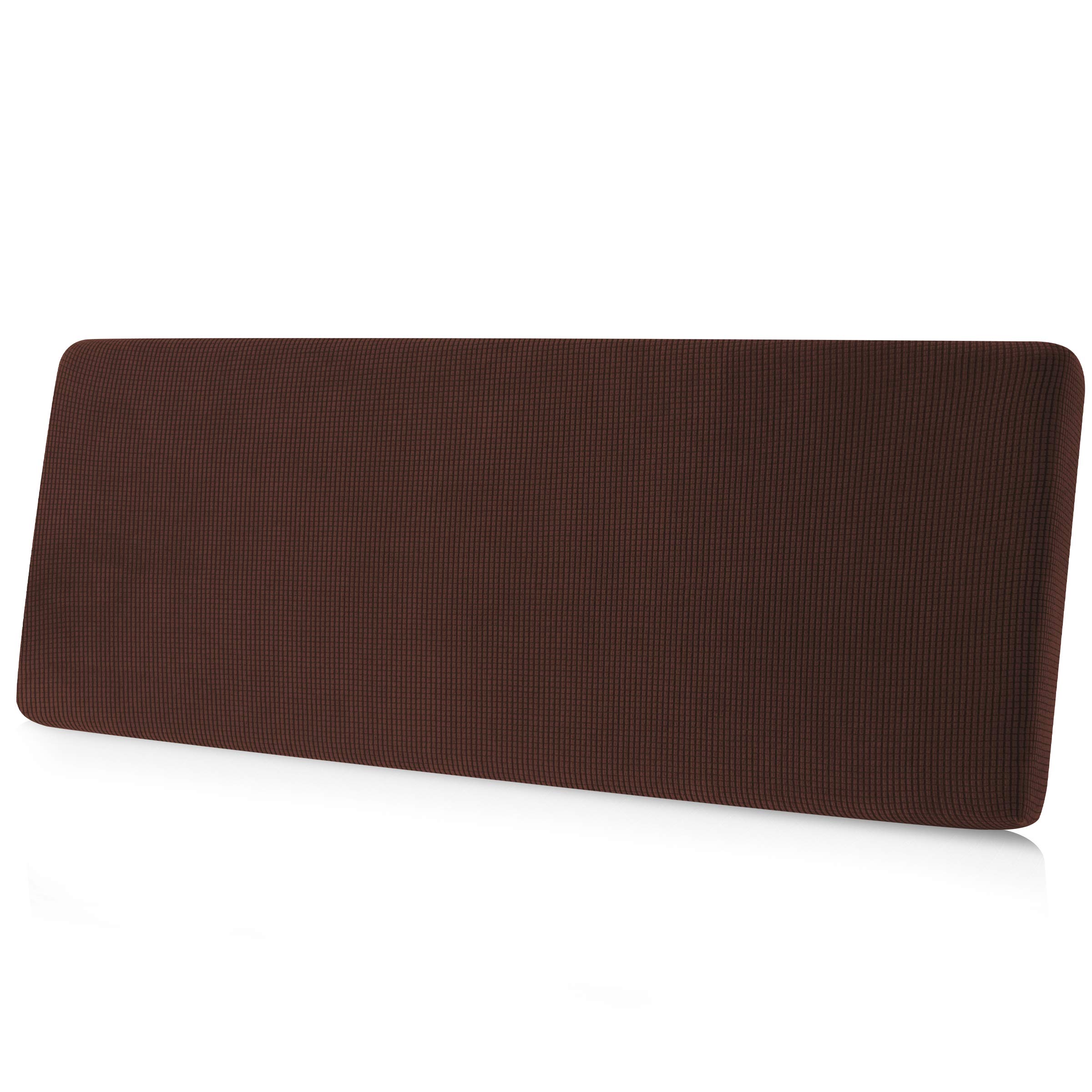CHUN YI Stretch Loveseat Couch Cushion Cover Suitable for 2 Seater Sofa, Seat Slipcover Replacement with Spandex Jacquard Fabric, Medium, Chocolate