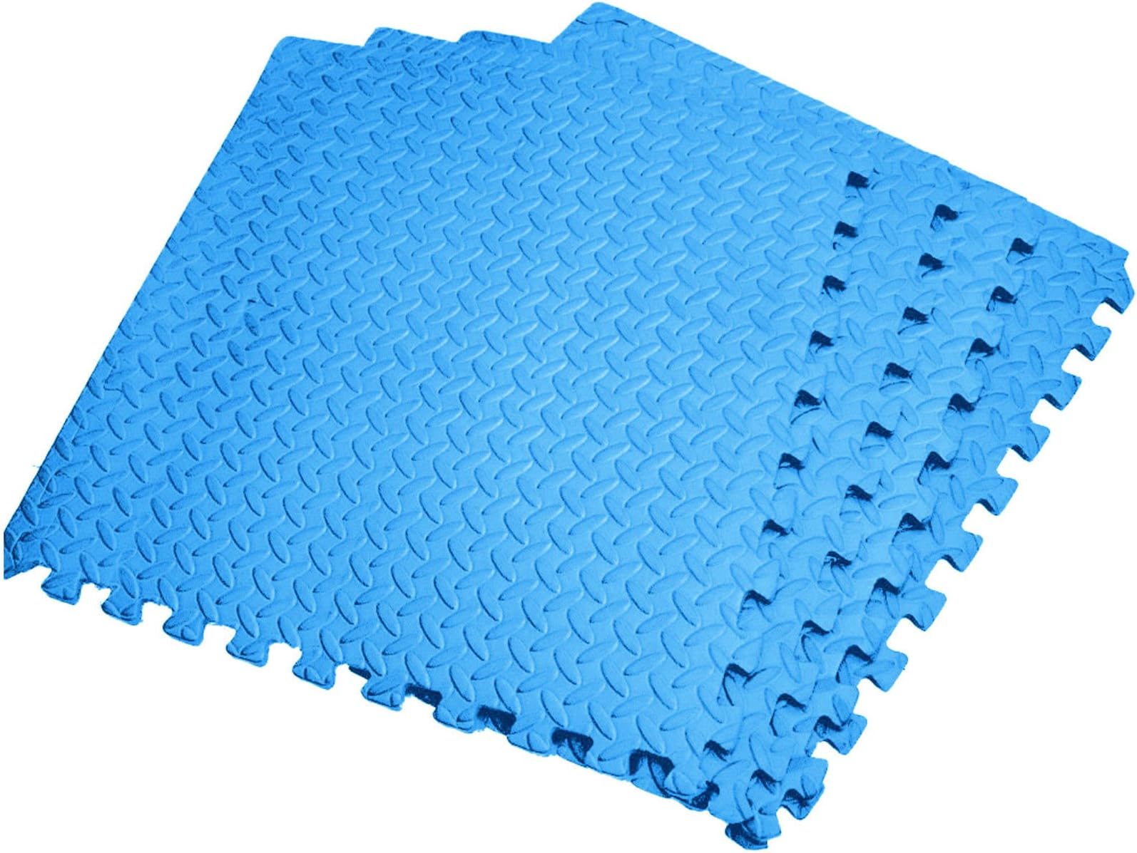 Total Mat 60cm*60cm BUDABASE 12mm thickness INTERLOCKING EVA SOFT FOAM EXERCISE FLOOR MATS GYM GARAGE OFFICE KIDS PLAY MAT BLACK GREY BLUE GREEN RED YELLOW MUTI COULORS