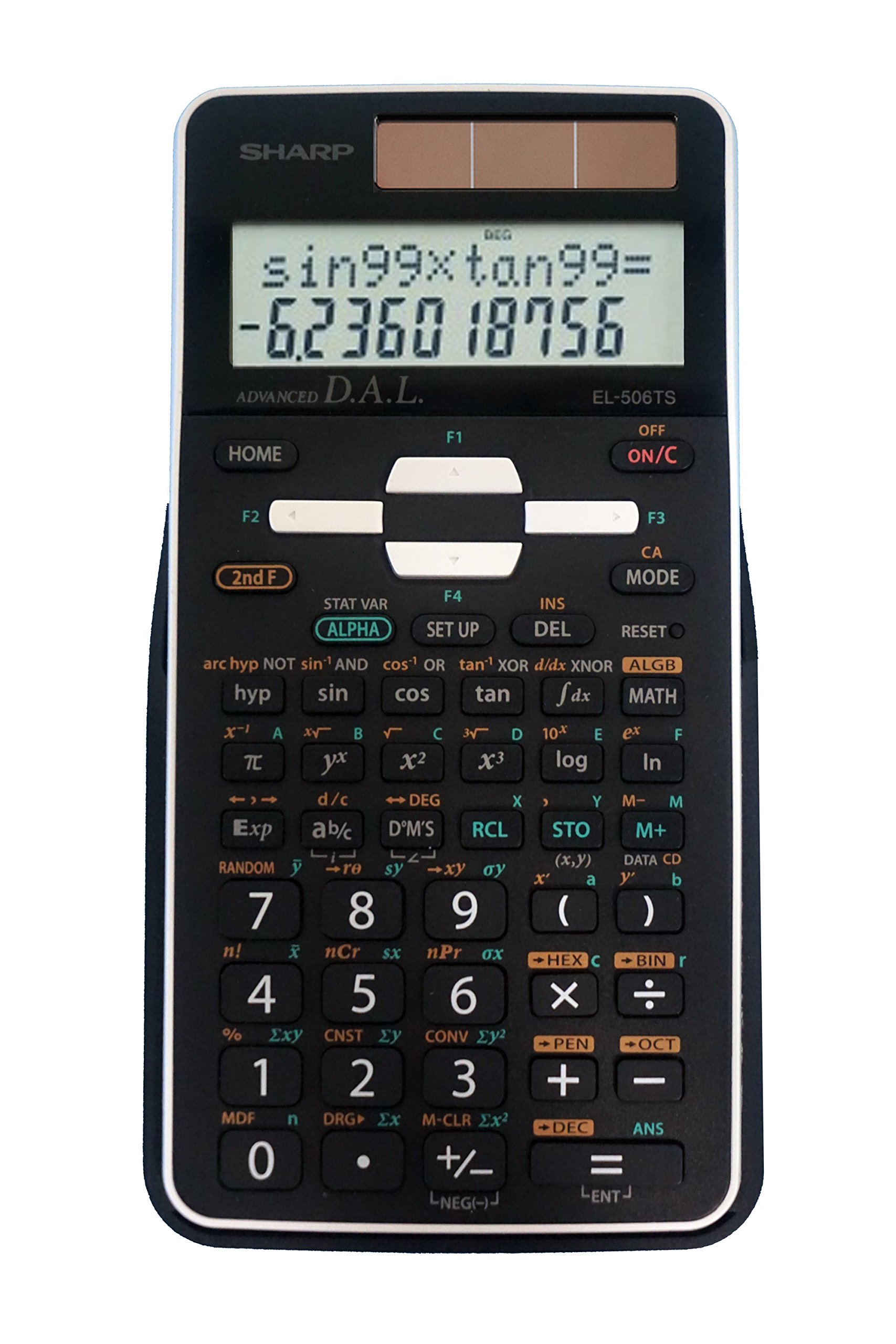 Sharp EL-506TSBBW 12-Digit Engineering/Scientific Calculator with Protective Hard Cover, Battery and Solar Hybrid Powered LCD Display, Great for Students and Professionals, Black Sharp EL-506TSBBW 12-Digit Engineering/Scientific Calculator with Protective Hard Cover, Battery and Solar Hybrid Powered LCD Display, Great for Students and Professionals, Black