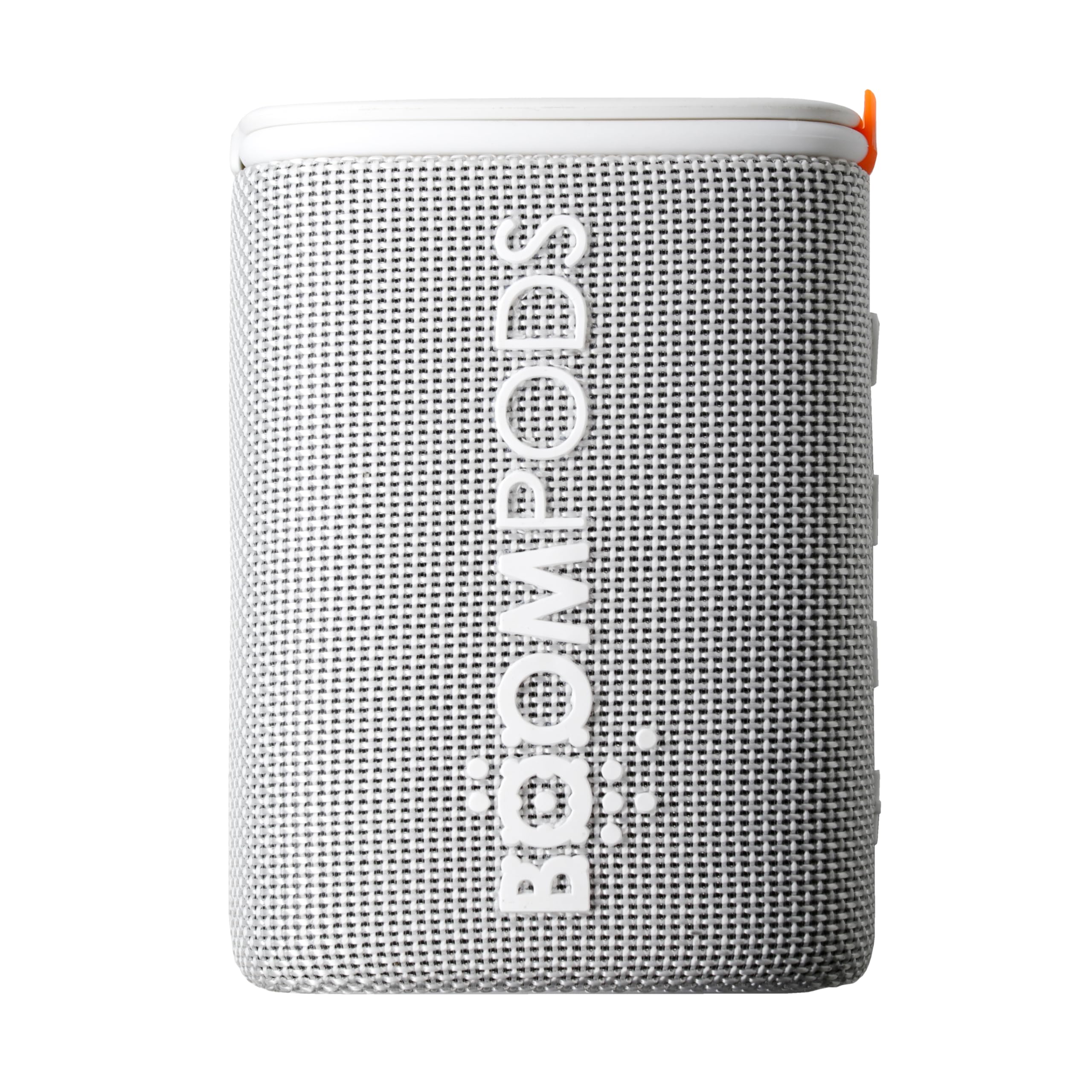 Boompods Beachboom Waterproof Bluetooth Speaker - Portable Speaker Made from Ocean-Bound Plastic, Small Wireless Speakers with Selfie Button & 5-Hour Battery, IPX7 Waterproof Shower & Travel, White
