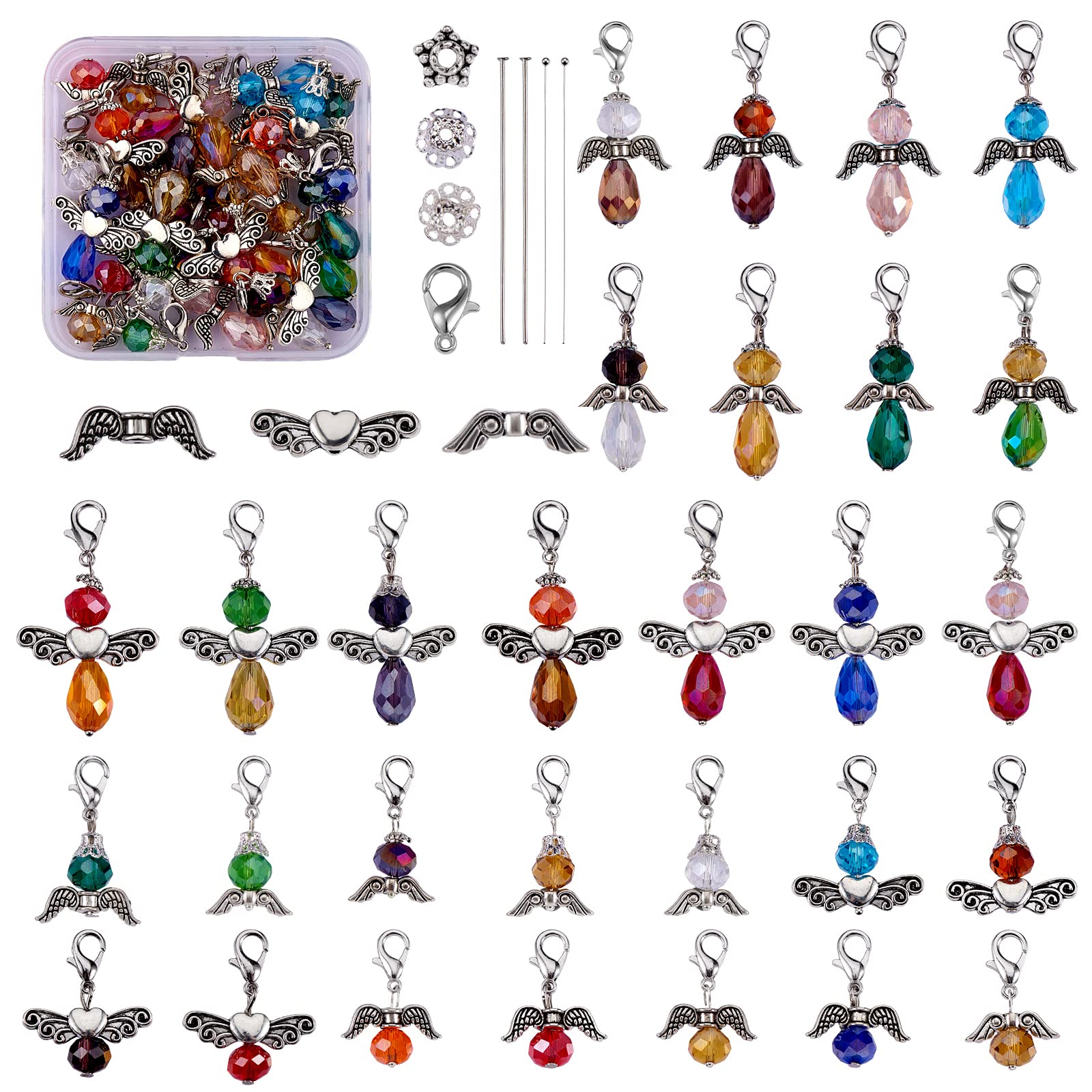 WEWAYSMILE 1 Box Geometric Earring Making Starter Kit, Geometric Earring Making Kit, Women Earring Making Starter Kit, for Jewelry Repair and DIY Earring Making