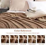 EHEYCIGA Fleece Blanket Camel 150x200cm Twin Size Soft Flannel Throw view 6