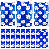 AEOKJOSI 30pcs Plastic Baseball Party Favor Bags - Practical Goodie Bags Favors with Goodie Storage, Party Gift Bag for Birthday, Sport Theme Parties (6.4x10 Inch)