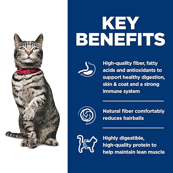 HILL’S SCIENCE DIET URINARY HAIRBALL CONTROL, ADULT 1-6, URINARY TRACK HEALTH & HAIRBALL CONTROL SUPPORT, DRY CAT FOOD, CHICKEN RECIPE, 7 LB BAG