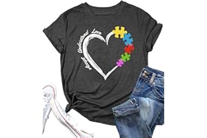 MEESHEEP Autism Awareness Shirt for Women Accept Understand Love Autism Teacher Tshirt Autism Support Month Tee