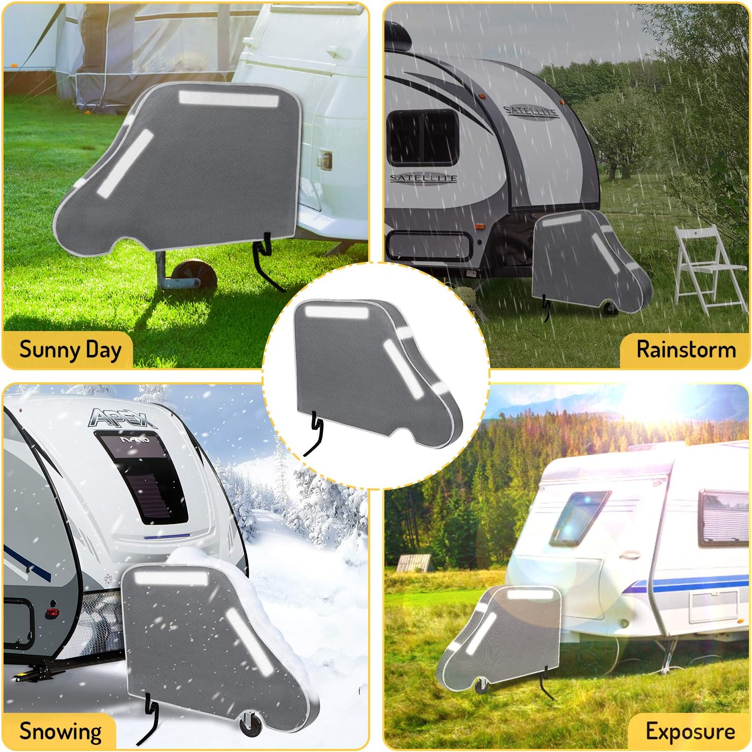 Kohree Hitch Covers Caravan Hitch Cover with straps box lock Universal