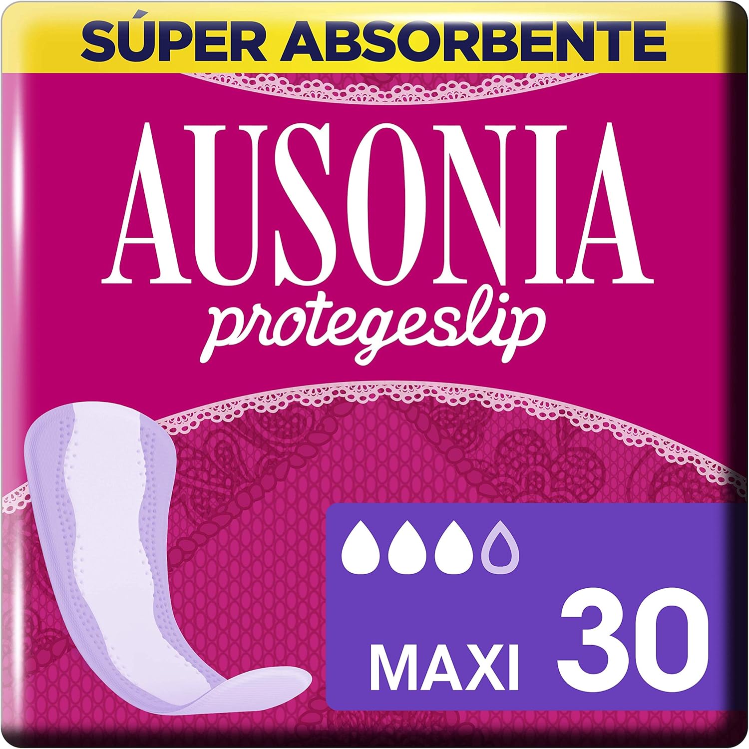 30 compresas Ausonia Protegeslips Maxi por sólo 1,30€ (en compra recurrente)