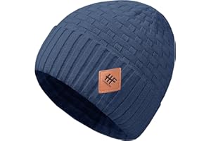 HYPESTFIT Beanie Hat for Men Women Winter Warm Waffle Knit Soft Cap Gifts for Dad Mom