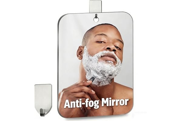Shower Mirror Fogless for Shaving, (Medium 20 x 15 CM), Mirrors for Shaving and Bathroom, Unbreakable Camp Handheld Mirror fo