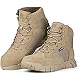 FREE SOLDIER Waterproof Hiking Work Boots Men's Tactical Boots 6 Inches Lightweight Military Boots Breathable Desert Boots